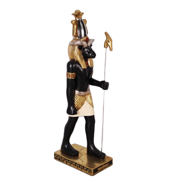 Egyptische god Khnum Op sokkel 95 cm