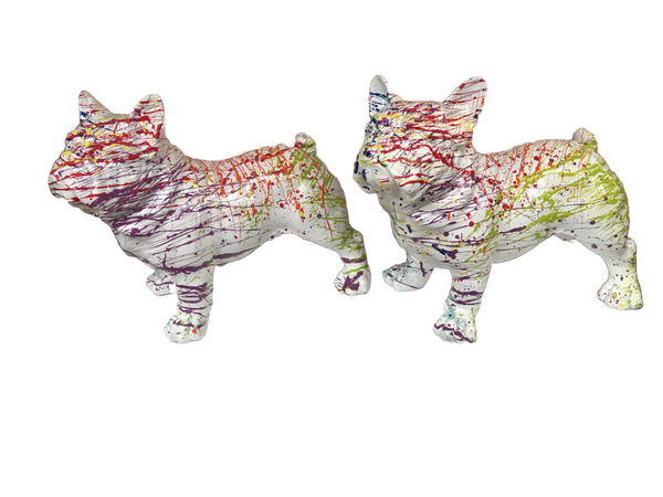 France buldog staan splash multicolor 40 cm verp 2
