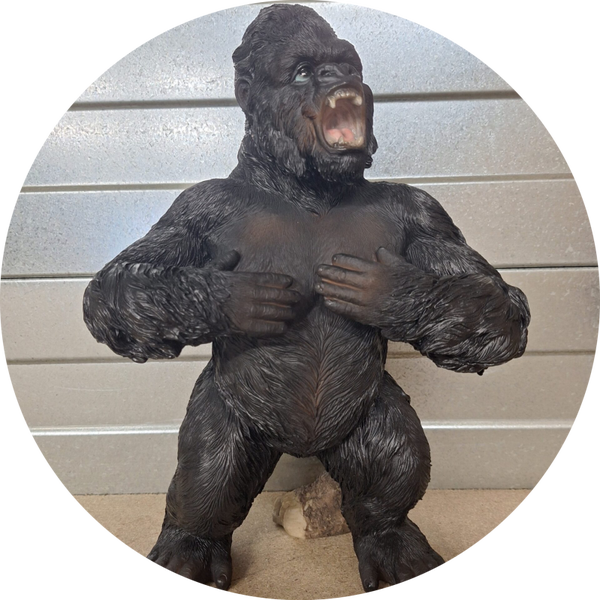 Agressieve gorilla aap staand 27 x 17 x 38 cm verp 6