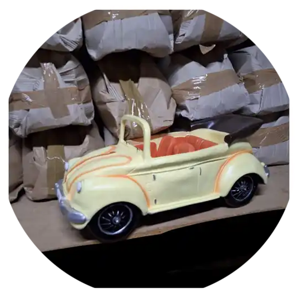 W18 VW  cabrio bloemenplanter polyester résine 75 cm