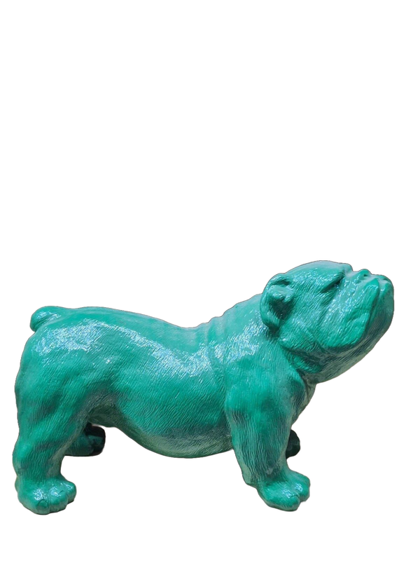 Art pop hond Engelse Bulldog polyester résine  30 x 60 cm