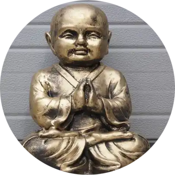 DB90 curiosa Boeddha  Baby Shaolin Monnik Good luck Brons 40 cm