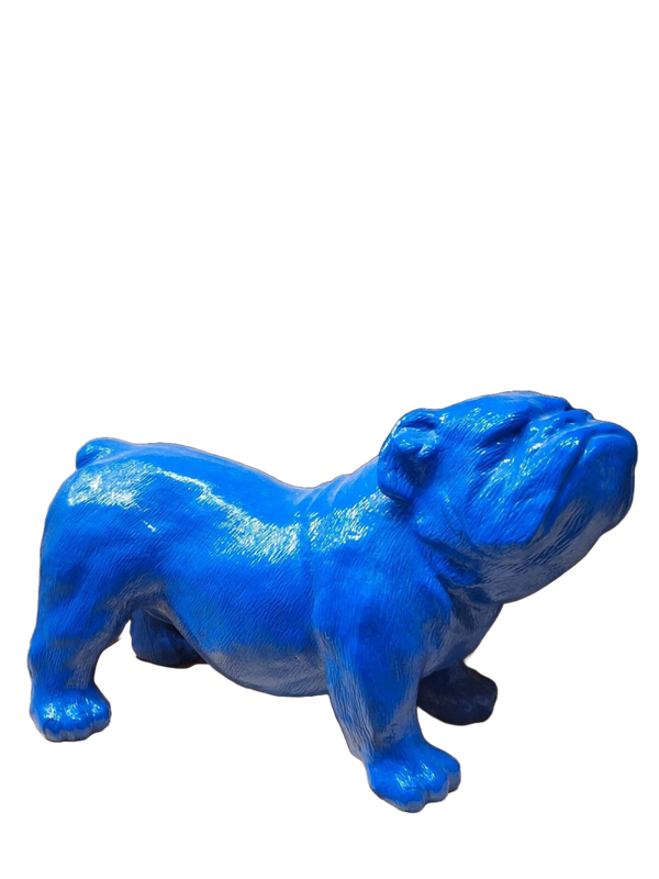 Art pop hond Engelse Bulldog polyester résine  30 x 60 cm