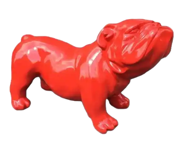Art pop hond Engelse Bulldog polyester résine  30 x 60 cm