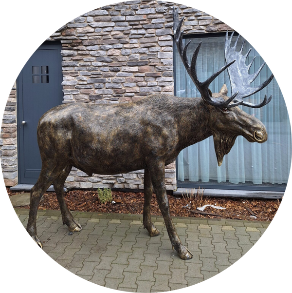 Eland XXL antiek brons laminaat 226 x 240 x 142cm