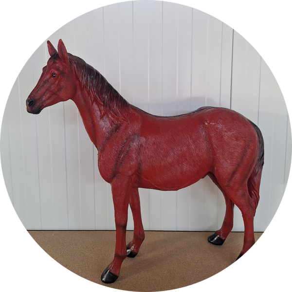 paard staand bruin laminaat 70 CM