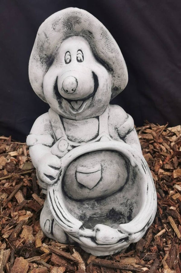 Beton mol met bloemen planter 45 cm