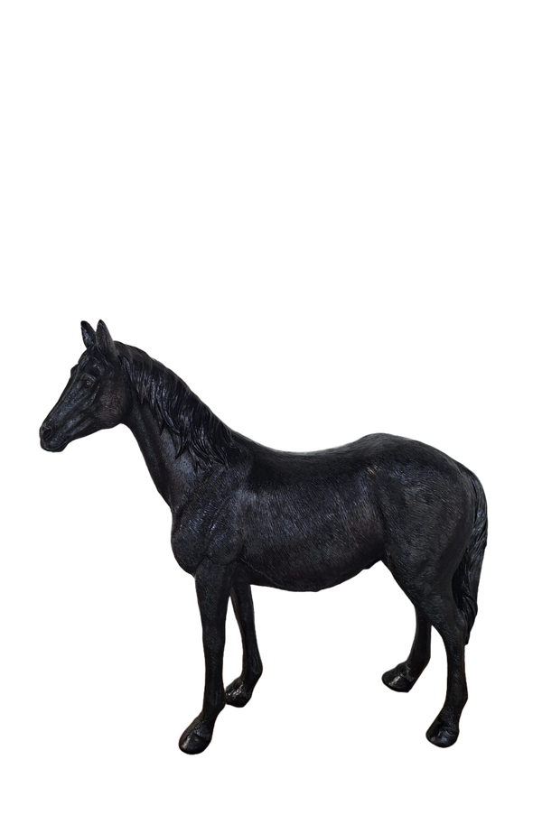 paard staand zwart laminaat 70 CM
