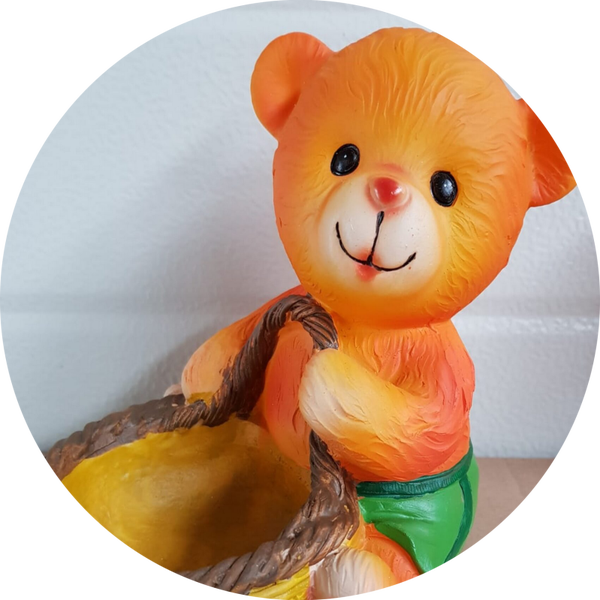 Beer met planter jongen 18 cm