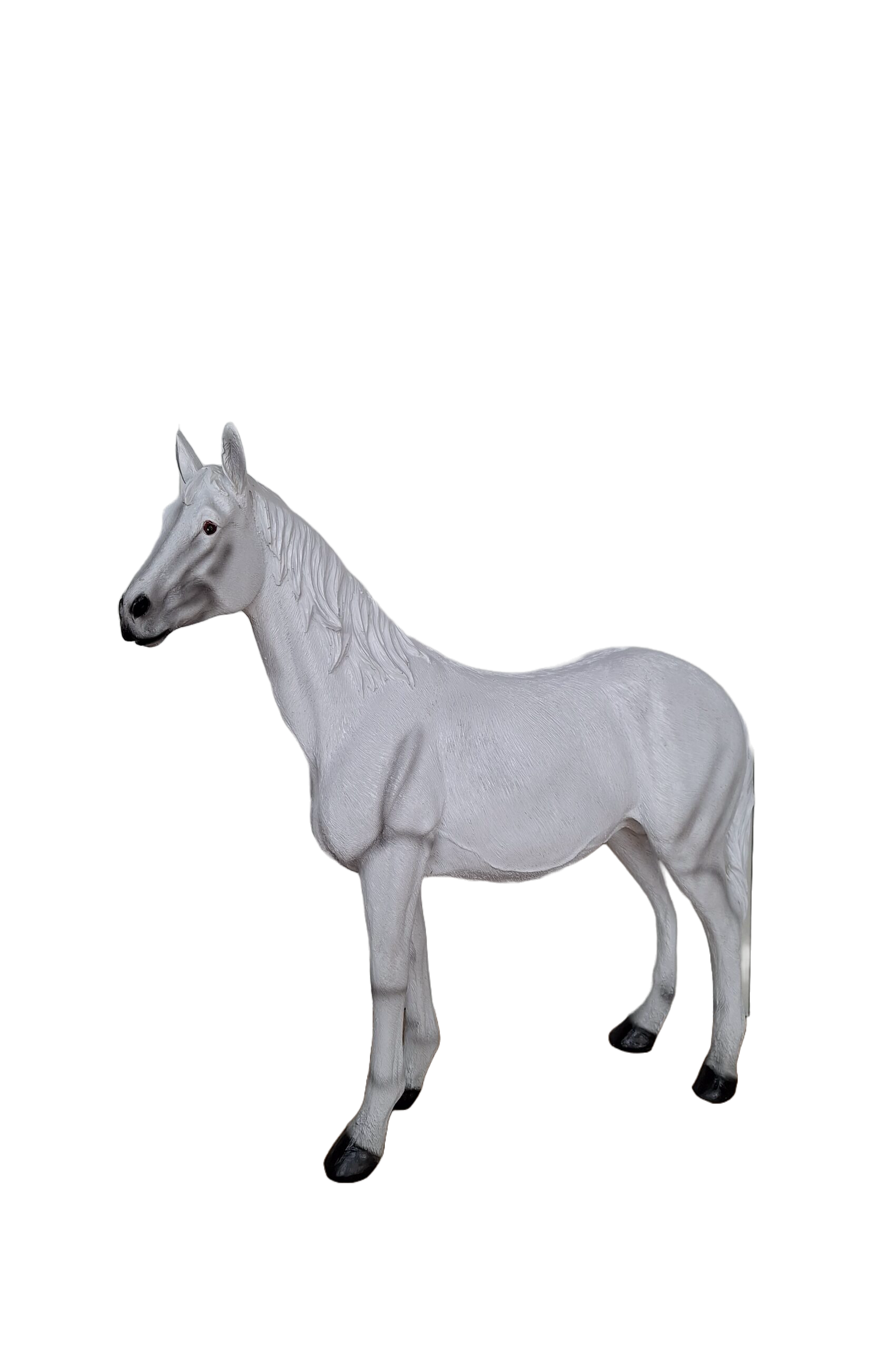 paard staand wit laminaat 70 CM