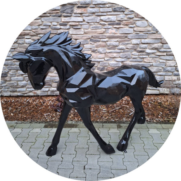 PAARD ORIDAMI LAMINAAT 152 X 192 X 42 CM