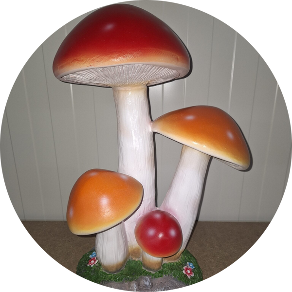 4 delige paddestoel 31 x 27 x 46 cm