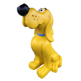 Cocker Cartoon Hond geel laminat résine 65 cm