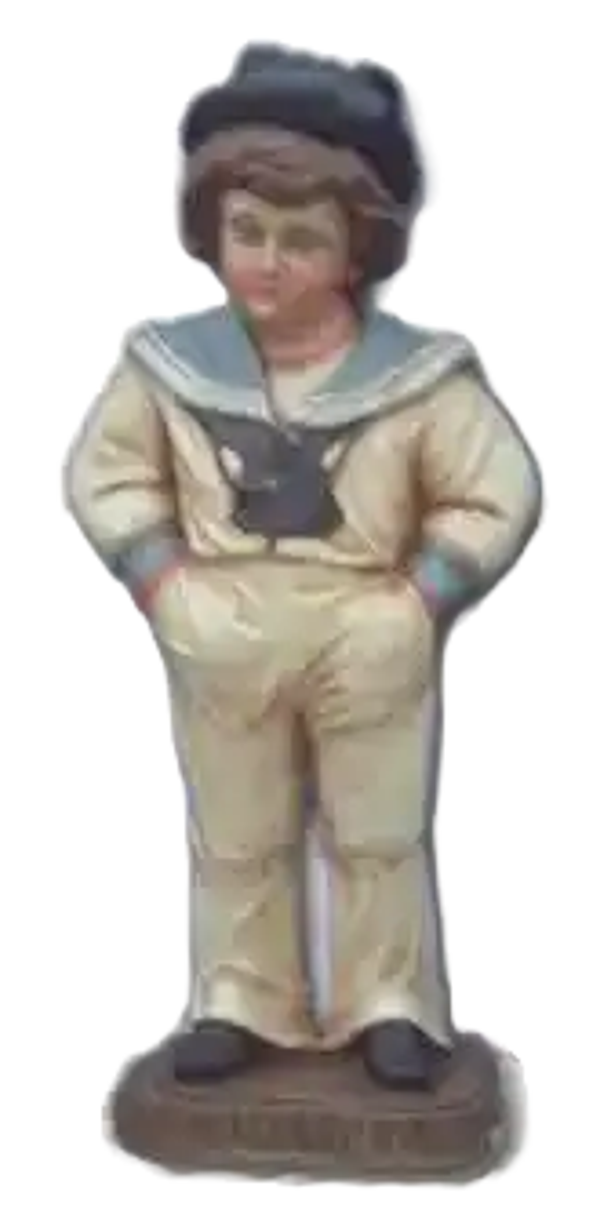 Curiosa Zeemans jongen of Meisje polyester résine  80 cm