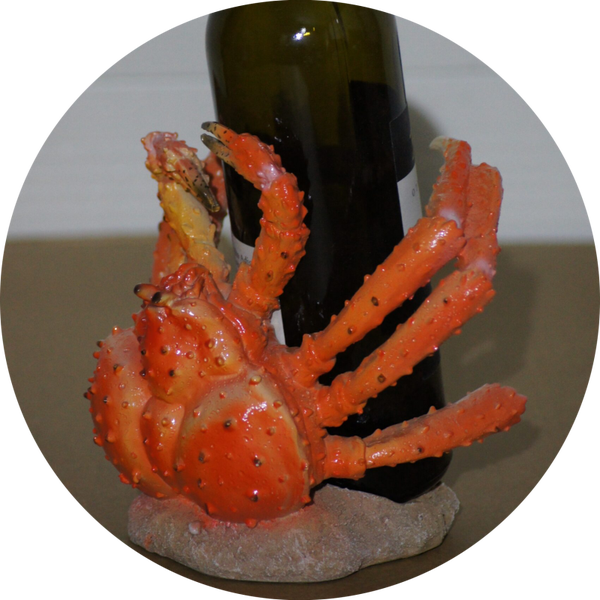 Krab wijnfles houder 20 cm