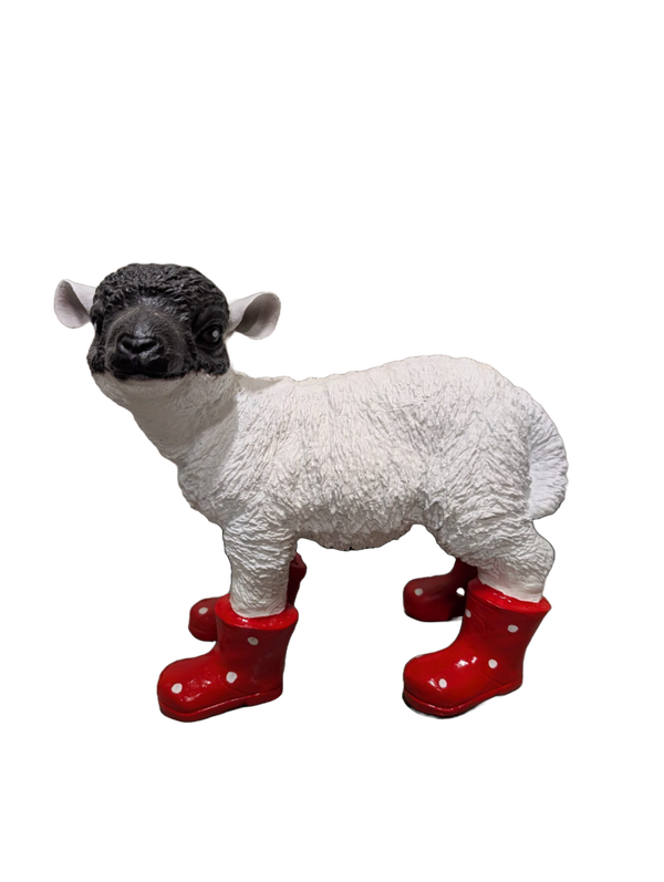 Funny schaap lam met laars 35 cm
