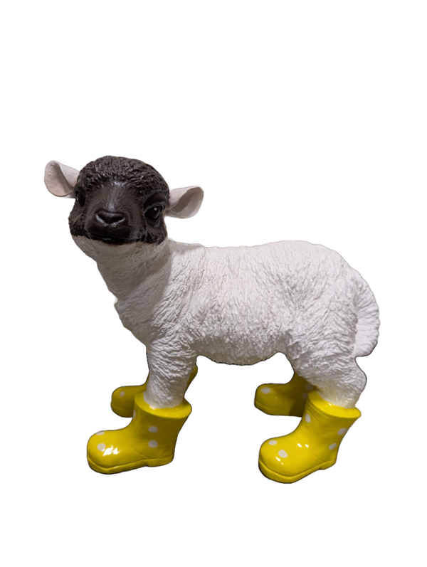 Funny schaap lam met laars 35 cm