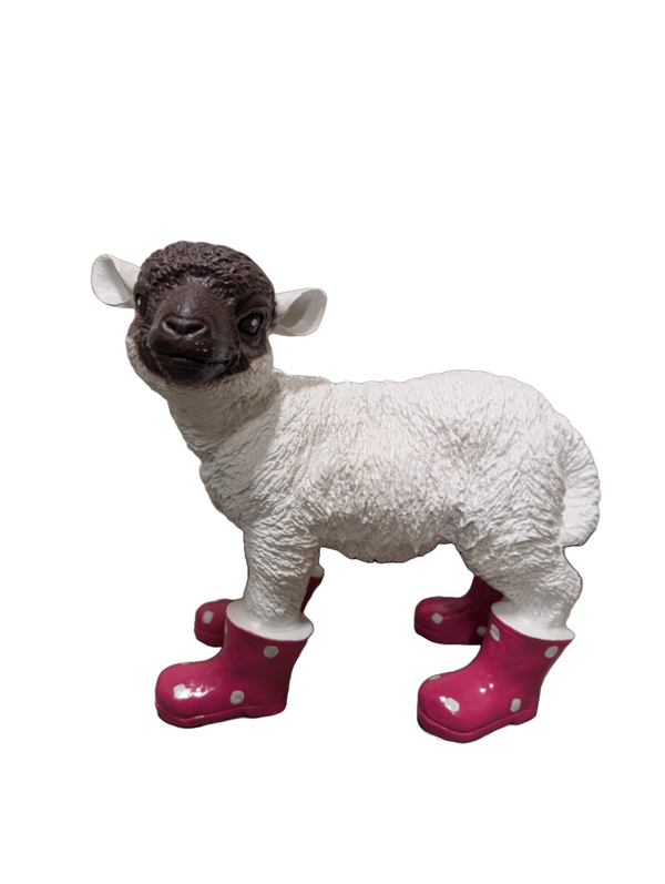 Funny schaap lam met laars 35 cm