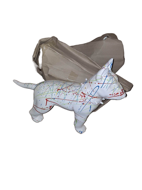 Hond bulterriër polyester résine splash 1OO cm