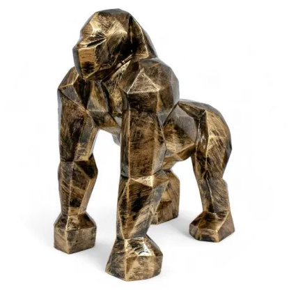 Gorila aap oragami antiek brons  50 cm