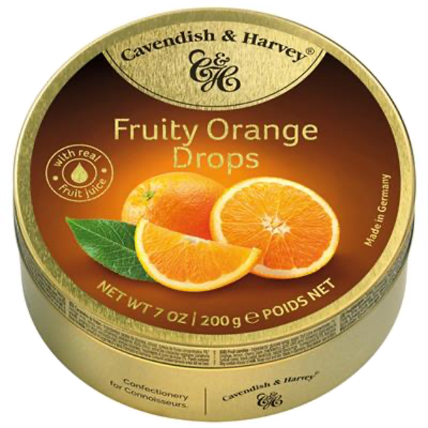 CAVENDISH & HARVEY FRUIT ORANGE DROPS 9X200G