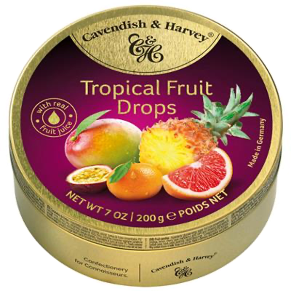 CAVENDISH & HARVEY TROPICAL FRUIT DROPS 9X200G
