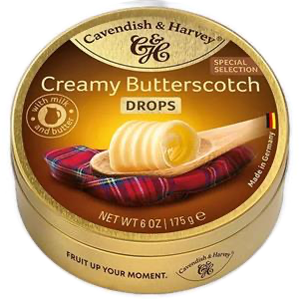 CAVENDISH &HARVEY CREAMY BUTTERSCOTCH DROPS 9X175G