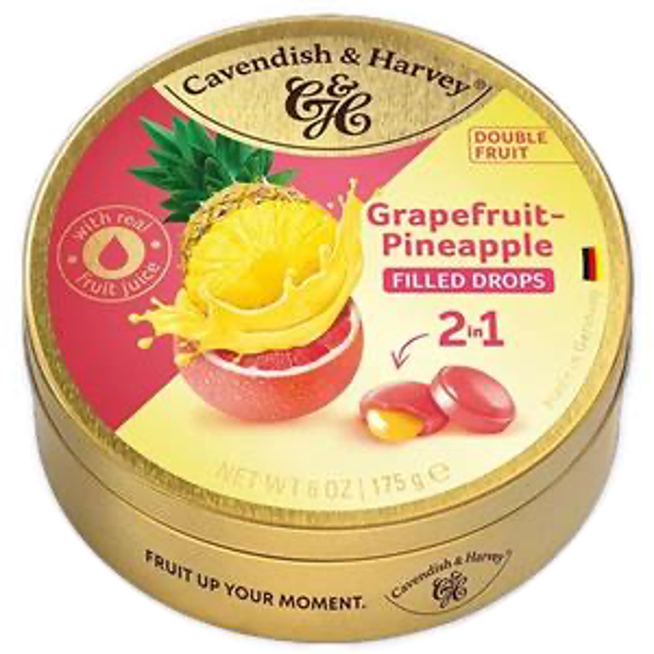 CAVENDISH&HARVEY GRAPEFRUIT-PINE FIL. DROPS 9X175G