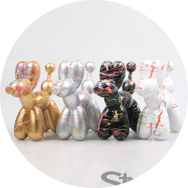 HOND ballon 4 ASS Z/W/Z/G SPRAY 15 CM verp 32