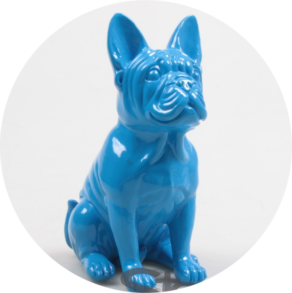 HOND FRANSE BULLDOG BLAUW 20 CM Verp 12