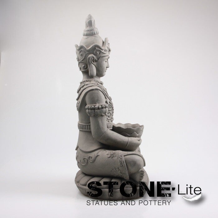 BOEDDHA KWAN YIN MET BAK 36X26X66 CM