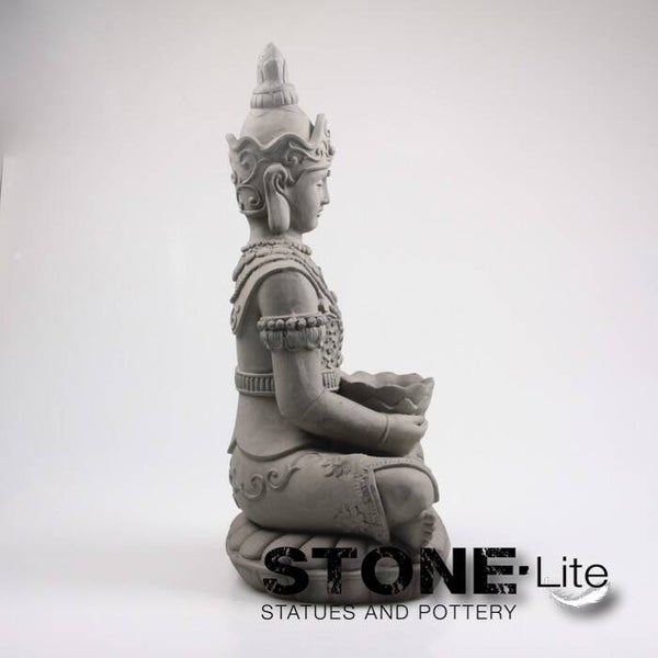 BOEDDHA KWAN YIN MET BAK 36X26X66 CM