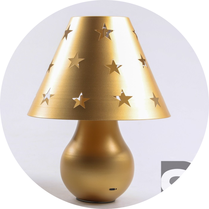 Tafellamp Metal Touch Dimbaar – Sterretjes – Golden Starlight – 15×15×18cm verp24
