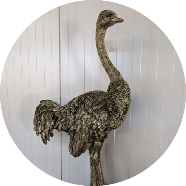 Struisvogel brons 58 x 30 x  110 cm