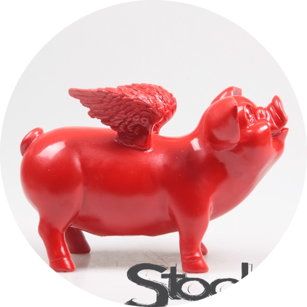 SPAARVARKENS MET VLEUGELS rood 14X25X15 CM verp 16