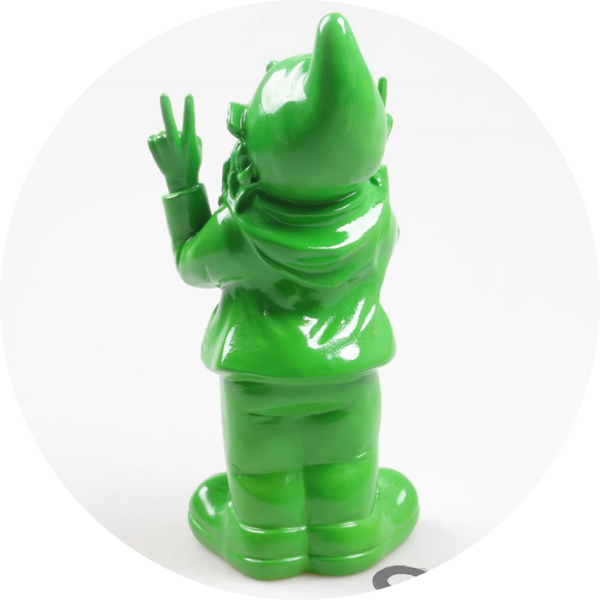 KABOUTER PEACE groen  13X11X31 CM verp 16
