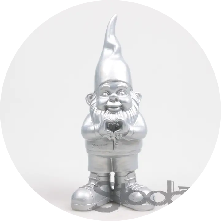 Design – Kabouter Hart 8x10x20 cm zilver Verp 24
