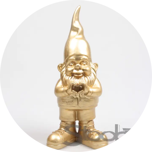 Design – Kabouter Hart 8x10x20 cm goud  Verp 24