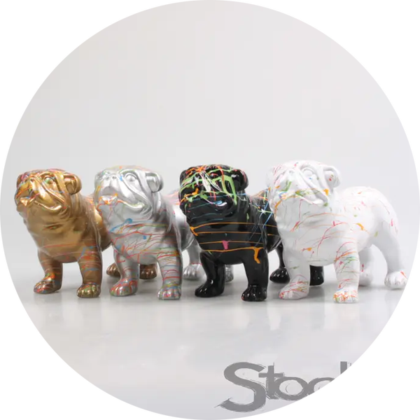 HOND ENGELSE BULL  4 ASS F/R/G/O SPRAY 18 CM verp 64