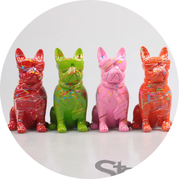 HOND M/BRIL  4 ASS Z/W/Z/G SPRAY 18 CM verp 32