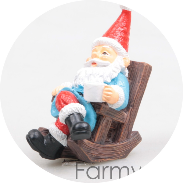 X-MAS VILLAGE KABOUTER O/STOEL 6.5 CM Verp 72