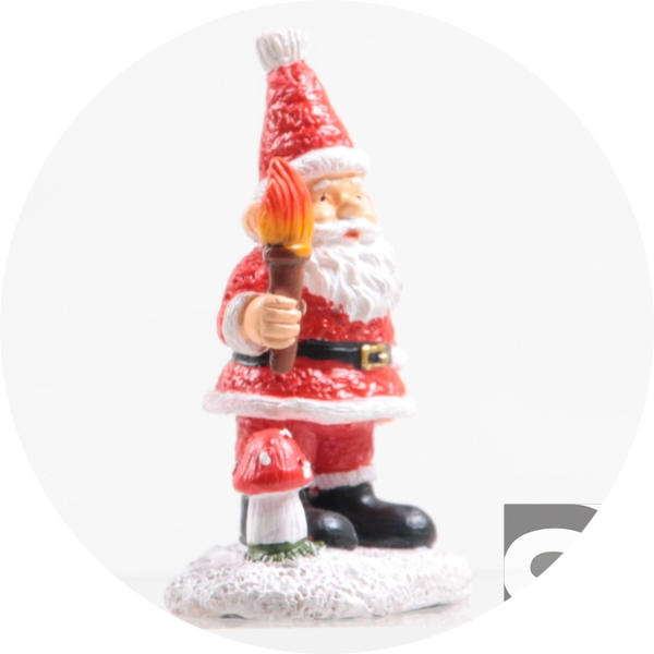 X-Mas Village Kabouter met Fakkel 4x3x7 cm Verp 72