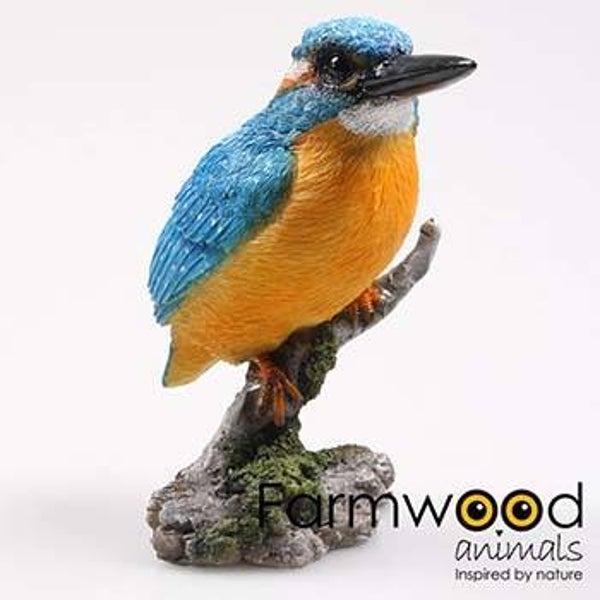VOGEL IJSVOGEL OP STAM 9X9X15 CM Verp 24