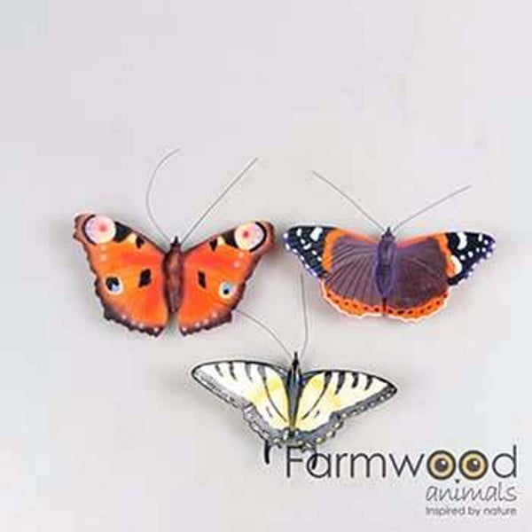 Farmwood Butterflies – Vlinder Wand 3 ass. 10x2x5.5 cm Verp 72