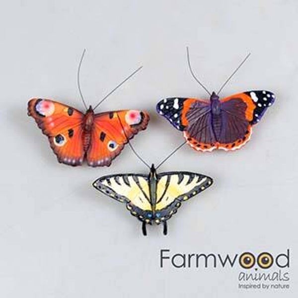 Farmwood Butterflies – Vlinder Wand 3 ass. 16x3x10 cm Verp 24