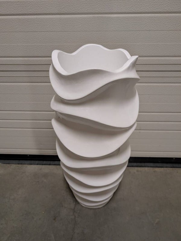Vaas schelp laminaat wit  50 x 86 x : 16 cm
