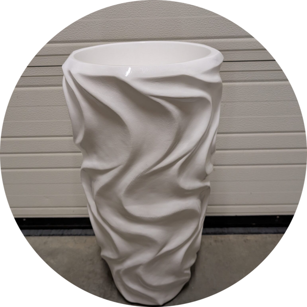 Vaas schelp S laminaat wit  50 x 86 x : 16 cm