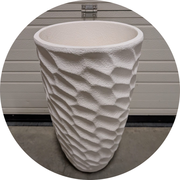 Vaas schelp laminaat wit  50 x 86 x : 16 cm