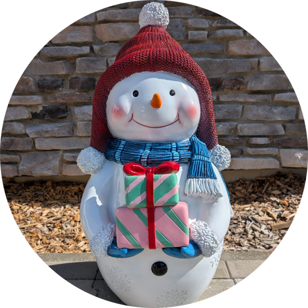 Sneeuwman geschenk  80cm