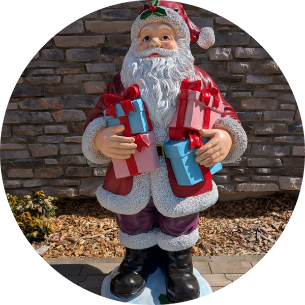 Kerstman staand met pakjes 60 x: 50 x 122 cm